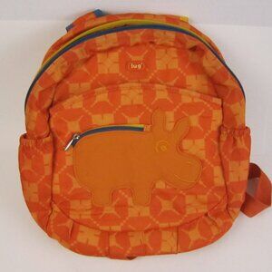 LUG Kids Hippo Small Orange Backpack Travel Bag 11.5" x 11" x 4.5"